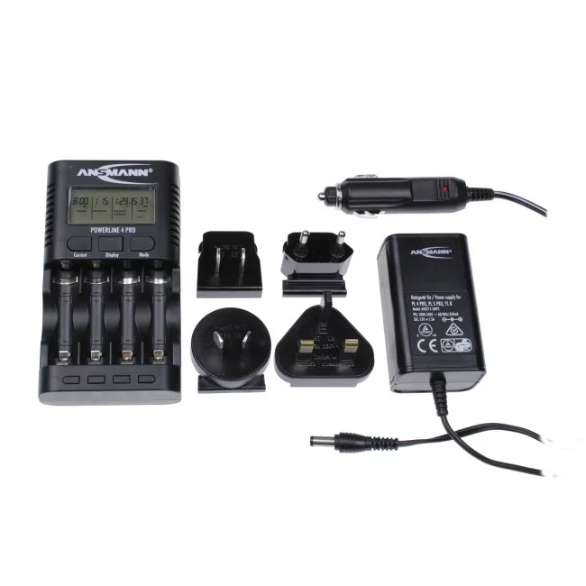 Ansmann Powerline 4 Pro Traveller (including 4 x AA Max e Pro Batteries) -  DM Music Ltd